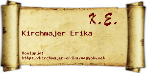 Kirchmajer Erika névjegykártya